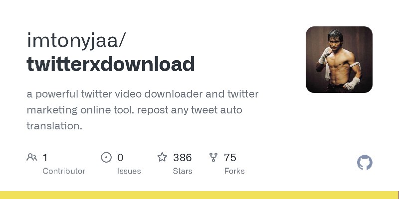 GitHub - imtonyjaa/twitterxdownload: a powerful twitter video downloader and twitter marketing online tool. repost any tweet auto…