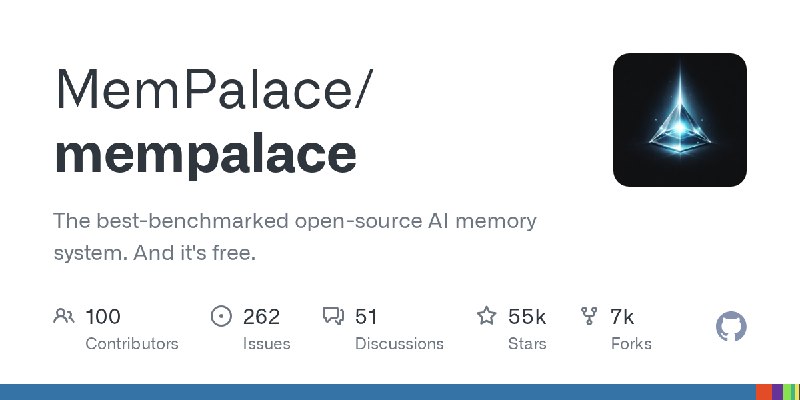 GitHub - MemPalace/mempalace: The best-benchmarked open-source AI memory system. And it's free.