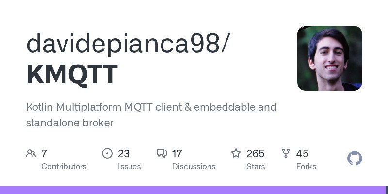 GitHub - davidepianca98/KMQTT: Kotlin Multiplatform MQTT client & embeddable and standalone broker