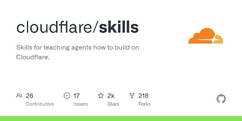 GitHub - cloudflare/skills: Skills for teaching agents how to build on Cloudflare.