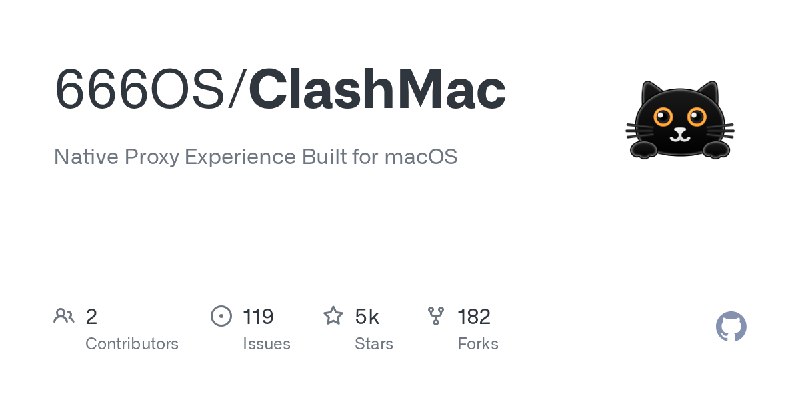GitHub - 666OS/ClashMac: Native Proxy Experience Built for macOS