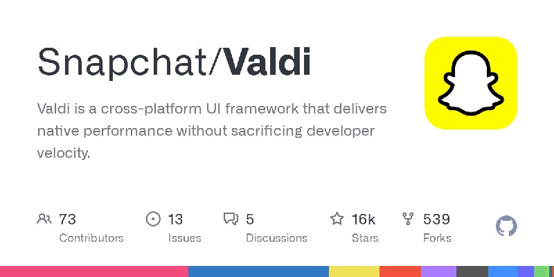 GitHub - Snapchat/Valdi: Valdi is a cross-platform UI framework that delivers native performance without sacrificing developer…