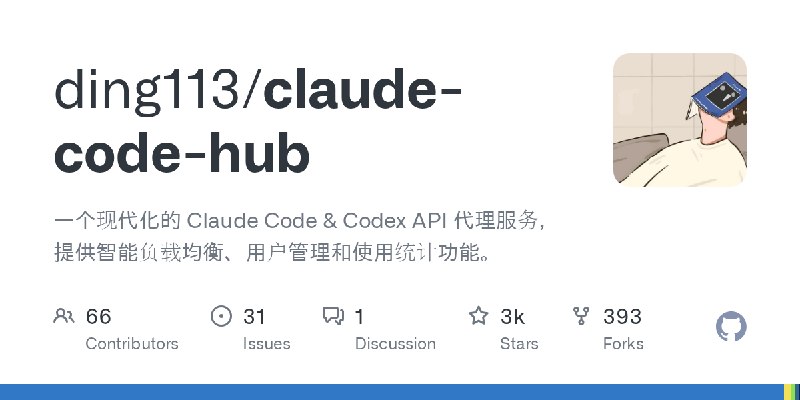 GitHub - ding113/claude-code-hub: 一个现代化的 Claude Code & Codex API 代理服务，提供智能负载均衡、用户管理和使用统计功能。