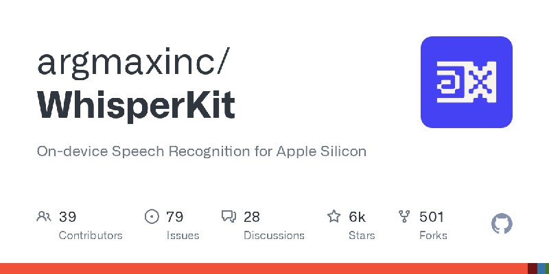 GitHub - argmaxinc/WhisperKit: On-device Speech Recognition for Apple Silicon