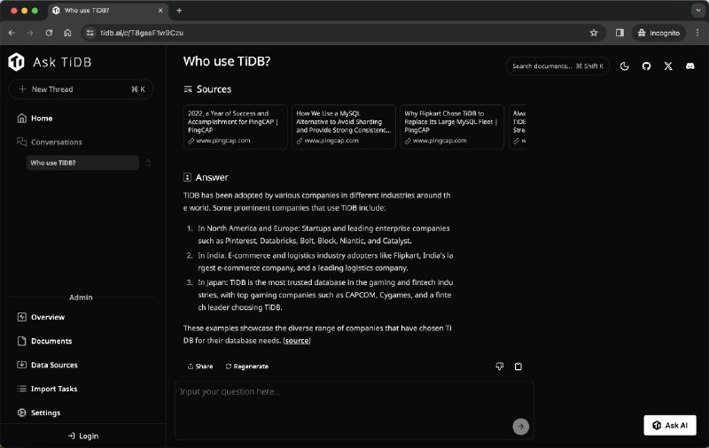 GitHub - pingcap/autoflow: pingcap/autoflow is a Graph RAG based and conversational knowledge base tool built with TiDB Serverless…
