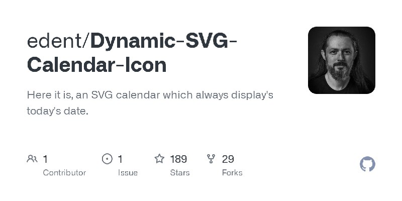 GitHub - edent/Dynamic-SVG-Calendar-Icon: Here it is, an SVG calendar which always display's today's date.