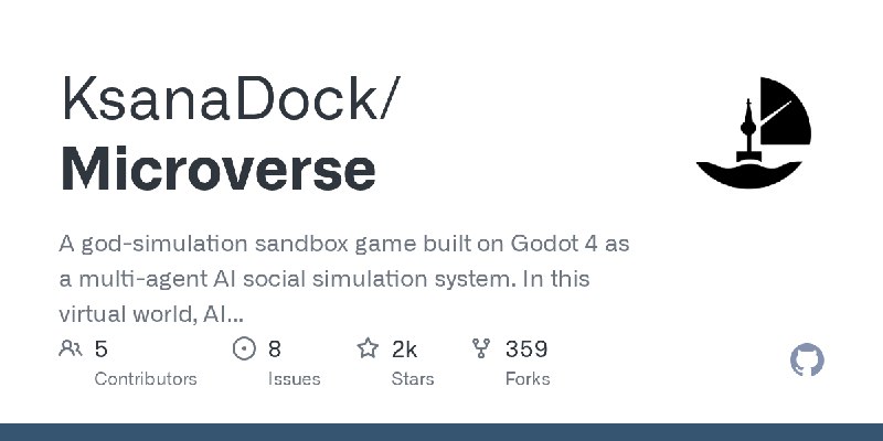 GitHub - KsanaDock/Microverse: A god-simulation sandbox game built on Godot 4 as a multi-agent AI social simulation system. In…