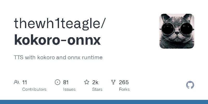 GitHub - thewh1teagle/kokoro-onnx: TTS with kokoro and onnx runtime
