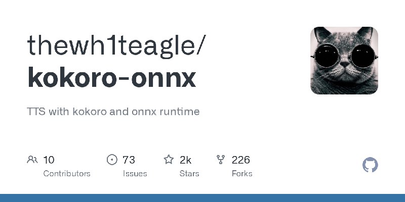 GitHub - thewh1teagle/kokoro-onnx: TTS with kokoro and onnx runtime