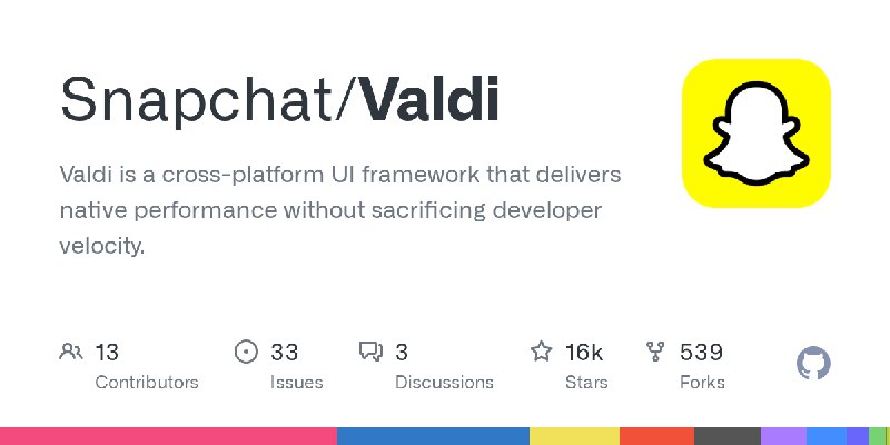 GitHub - Snapchat/Valdi: Valdi is a cross-platform UI framework that delivers native performance without sacrificing developer…