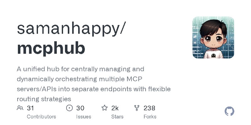GitHub - samanhappy/mcphub: A unified hub for centrally managing and dynamically orchestrating multiple MCP servers/APIs into separate…