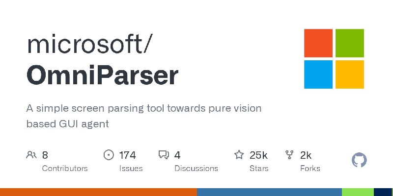GitHub - microsoft/OmniParser: A simple screen parsing tool towards pure vision based GUI agent