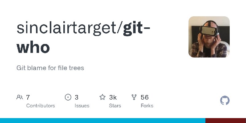 GitHub - sinclairtarget/git-who: Git blame for file trees
