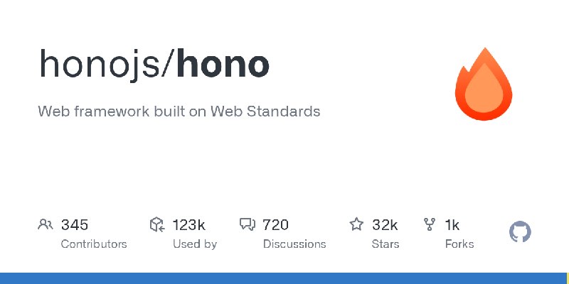 GitHub - honojs/hono: Web framework built on Web Standards