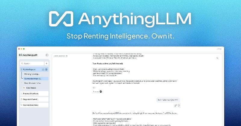 GitHub - Mintplex-Labs/anything-llm: Stop renting your intelligence. Own it with AnythingLLM. Everything you need for a powerful…